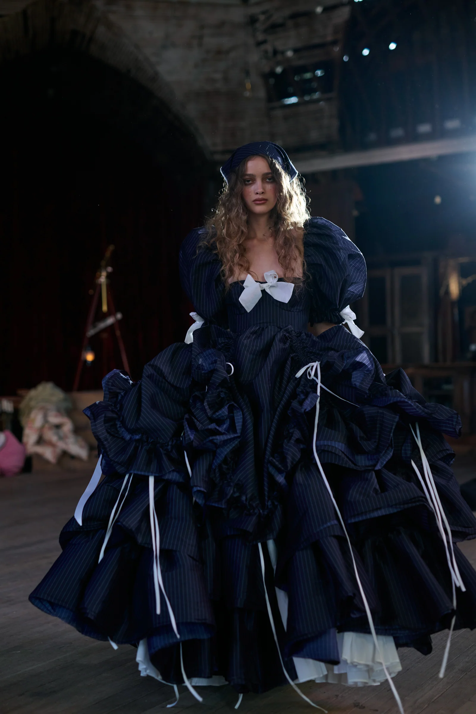 Put A Fork In It Pinstripe Gown - Image 3