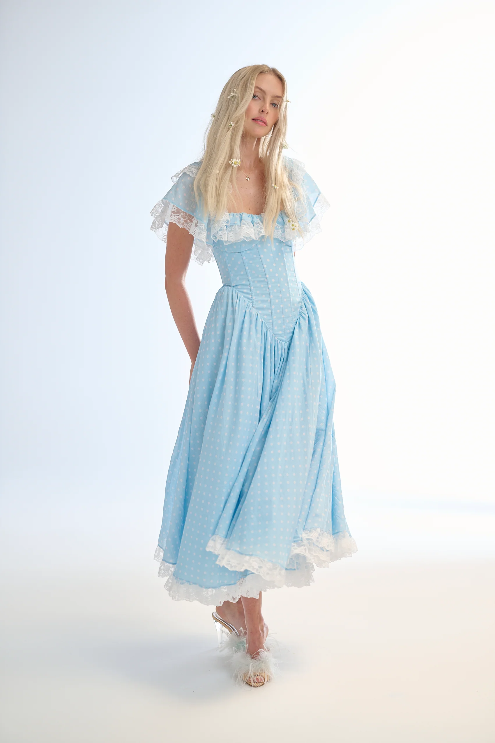 The Baby Blue Polka Dot Cupid Dress - Image 13