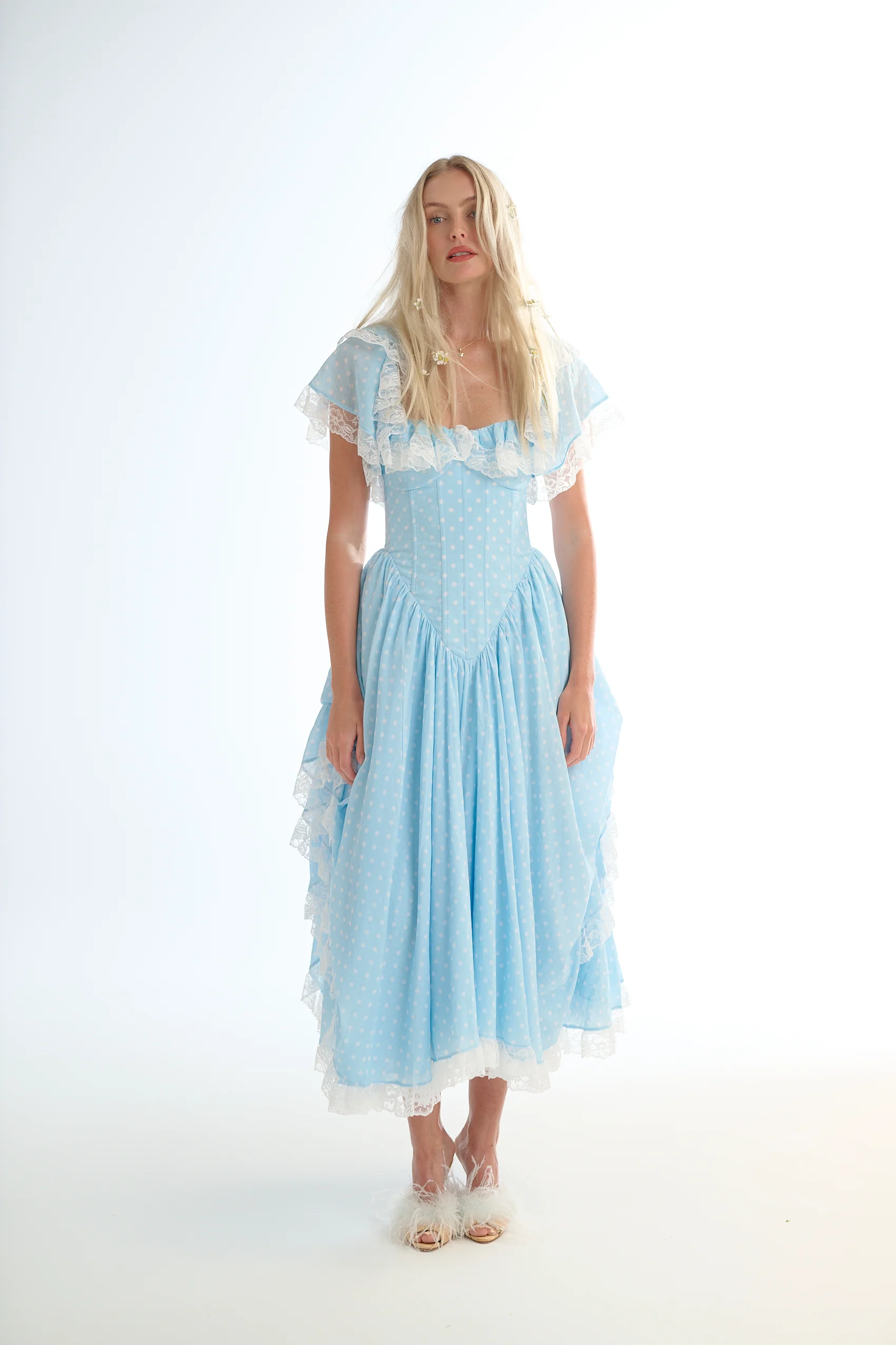 The Baby Blue Polka Dot Cupid Dress - Image 17