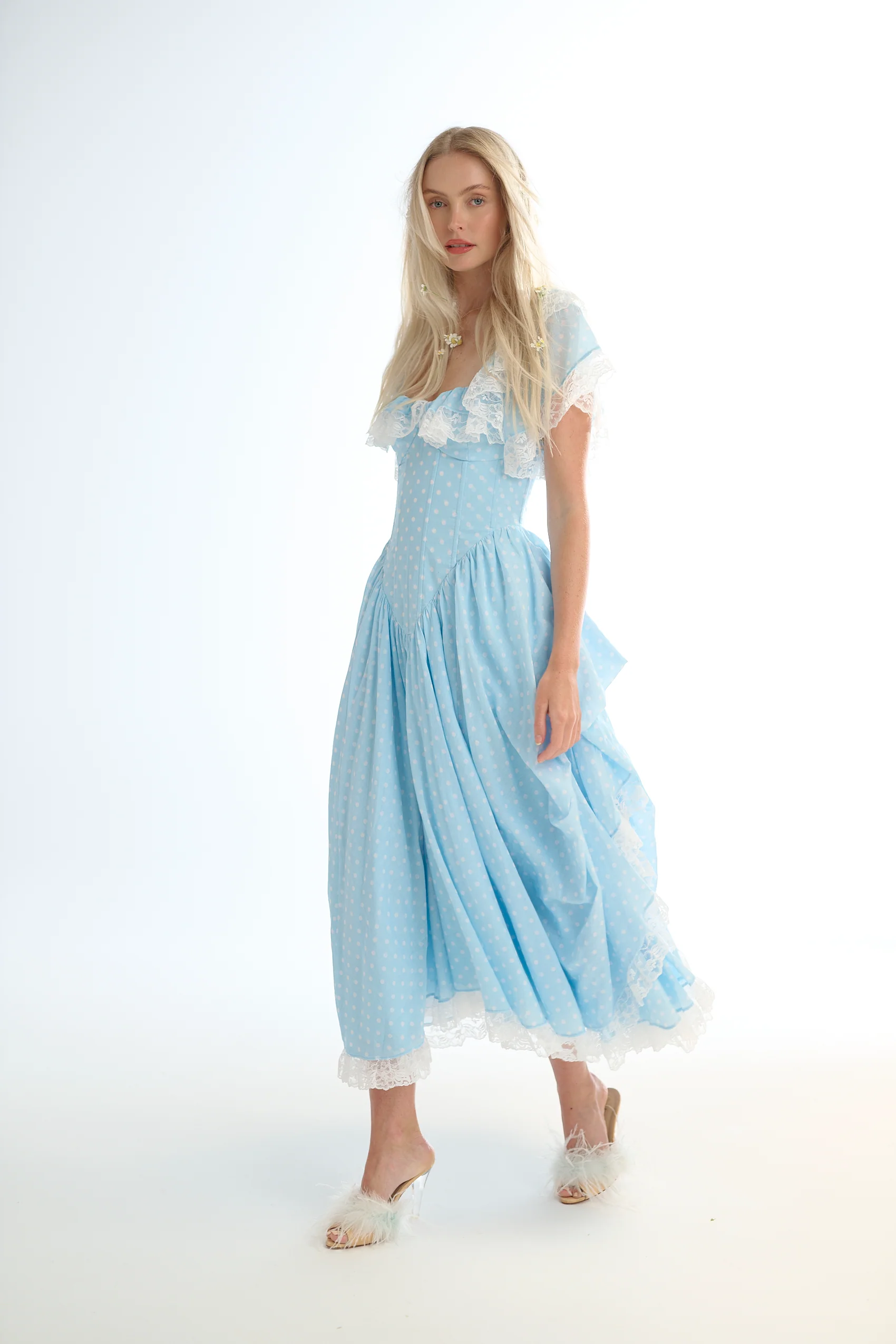 The Baby Blue Polka Dot Cupid Dress - Image 18