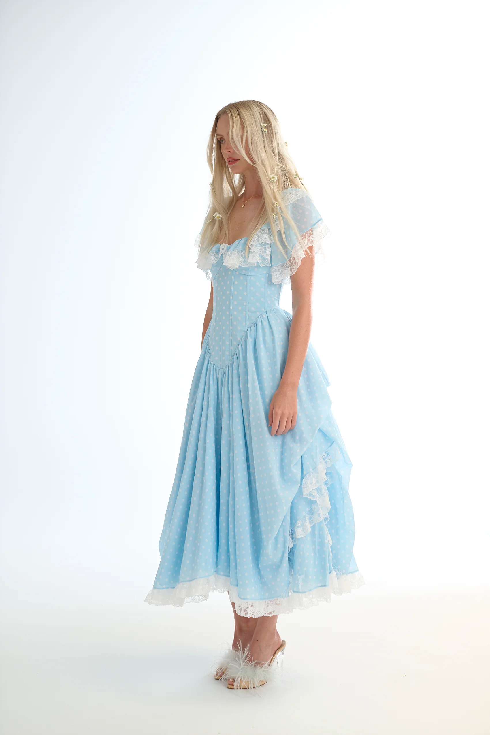 The Baby Blue Polka Dot Cupid Dress - Image 19