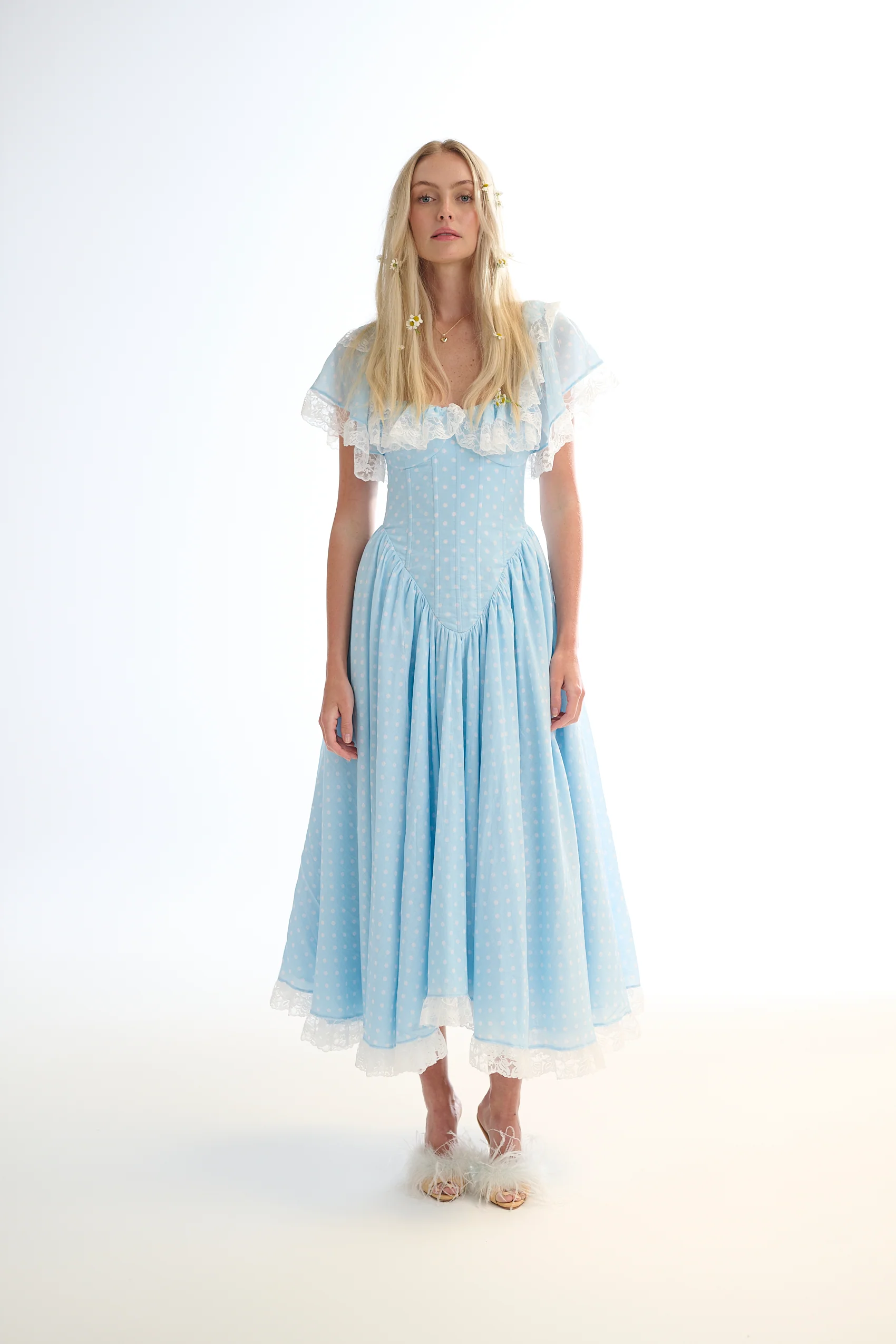 The Baby Blue Polka Dot Cupid Dress - Image 4
