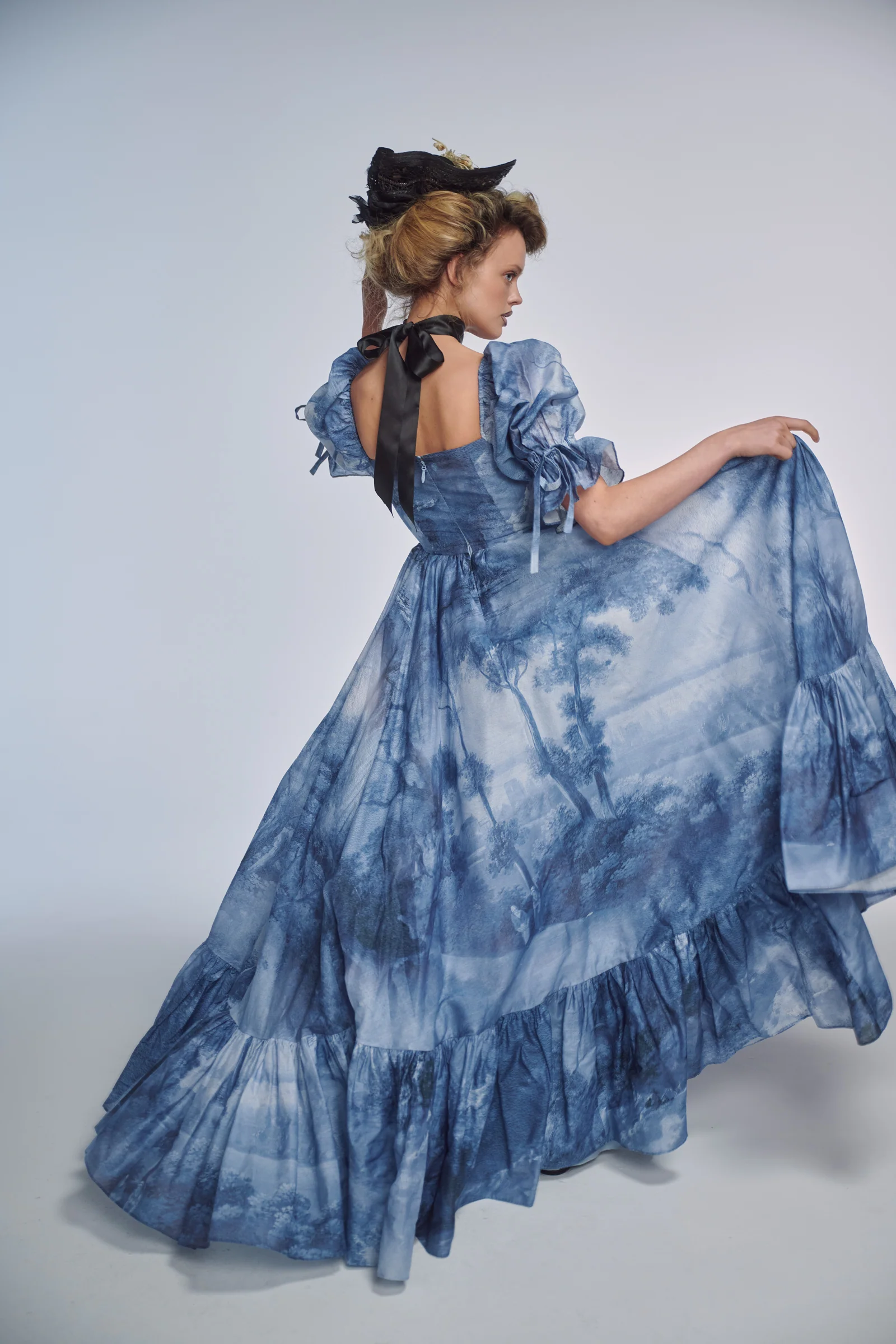 The British Toile Landscape Fanfiction Gown - Image 4