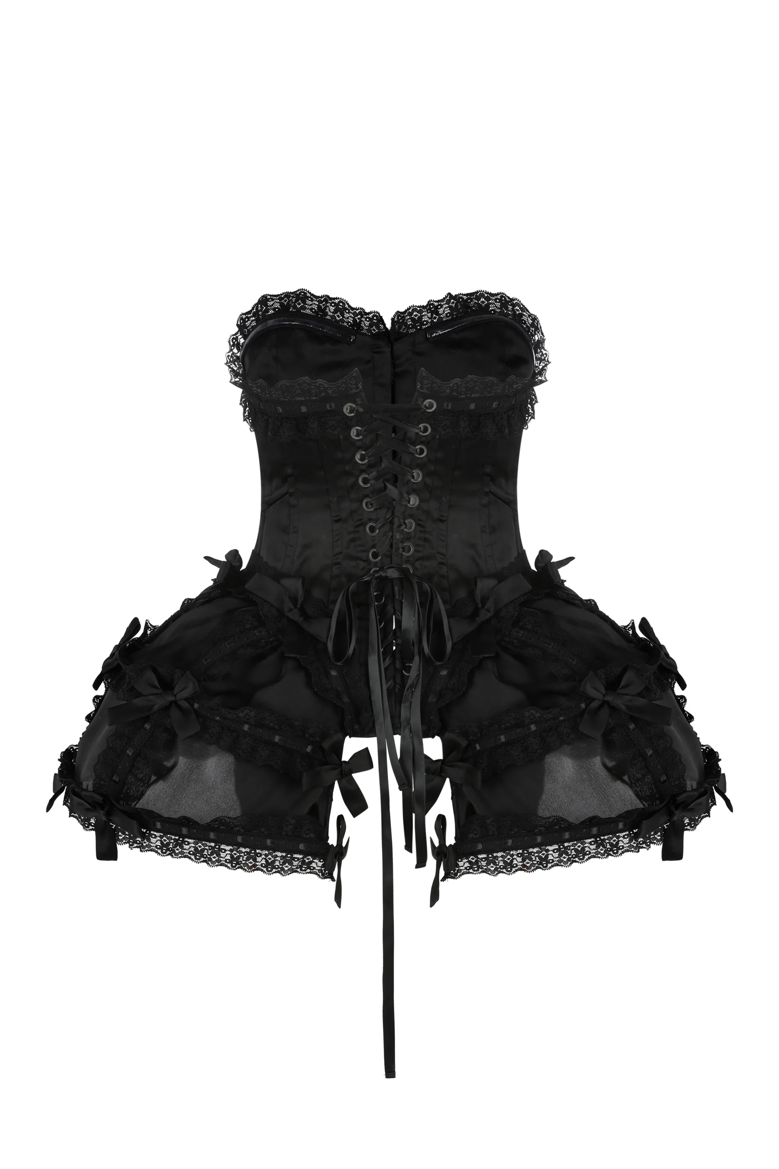 The Silk Satin Caviar Gossamer Corset - Image 8