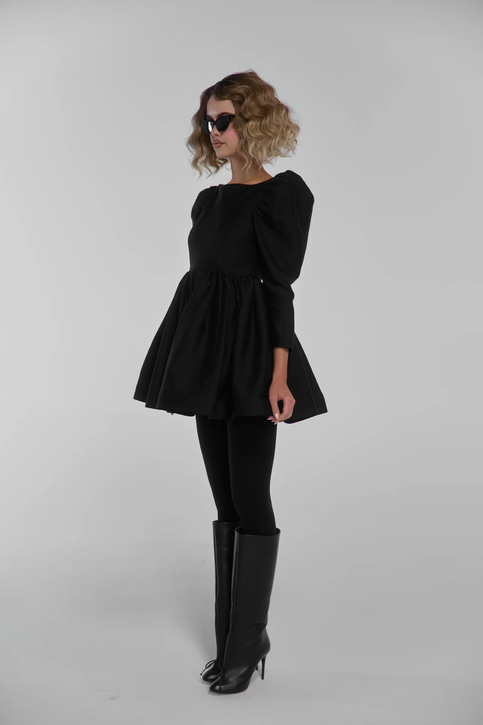 Silk Wool Party Dress - Image 3