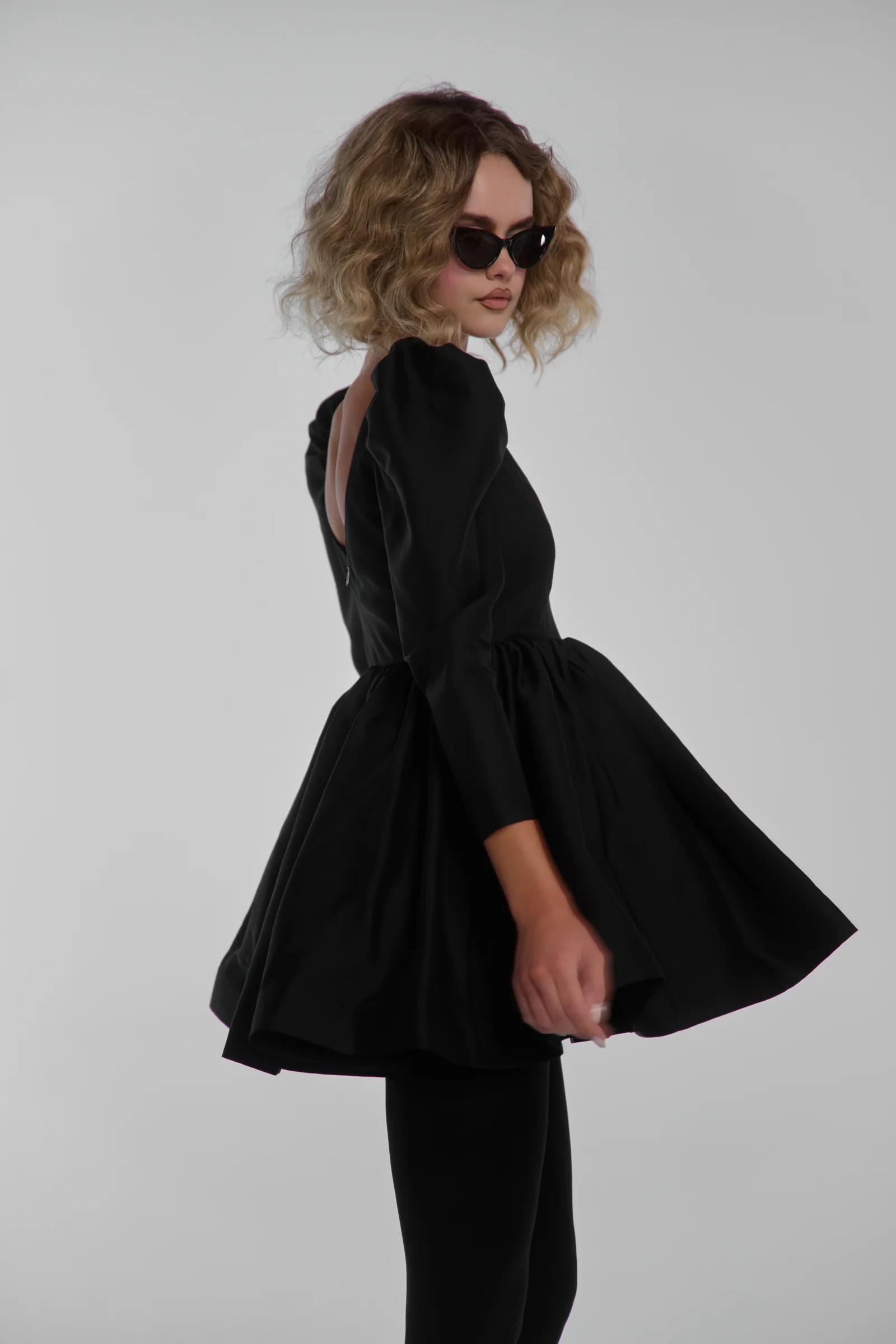 Silk Wool Party Dress - Image 7