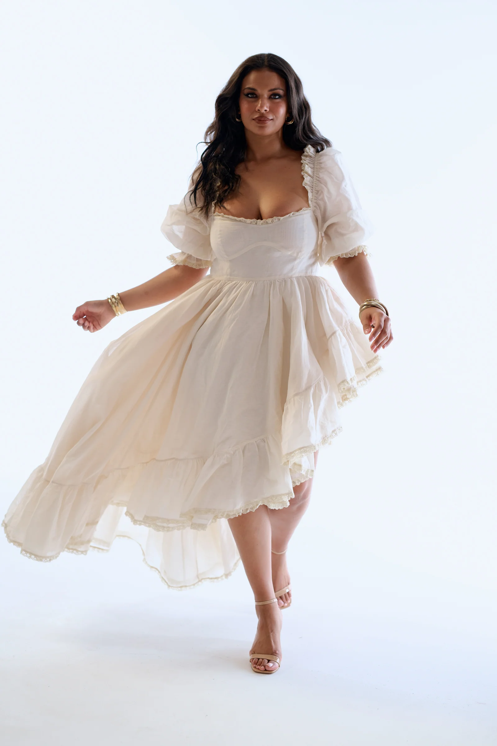 The Cream Silk Organdy Tree Hugger Dress - Image 20
