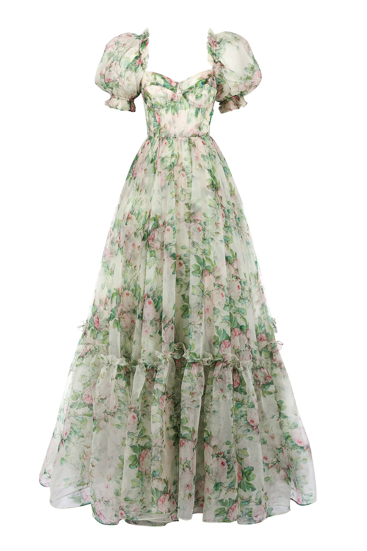 The Garden Roses Silk Gauze Ritz Gown - Image 3