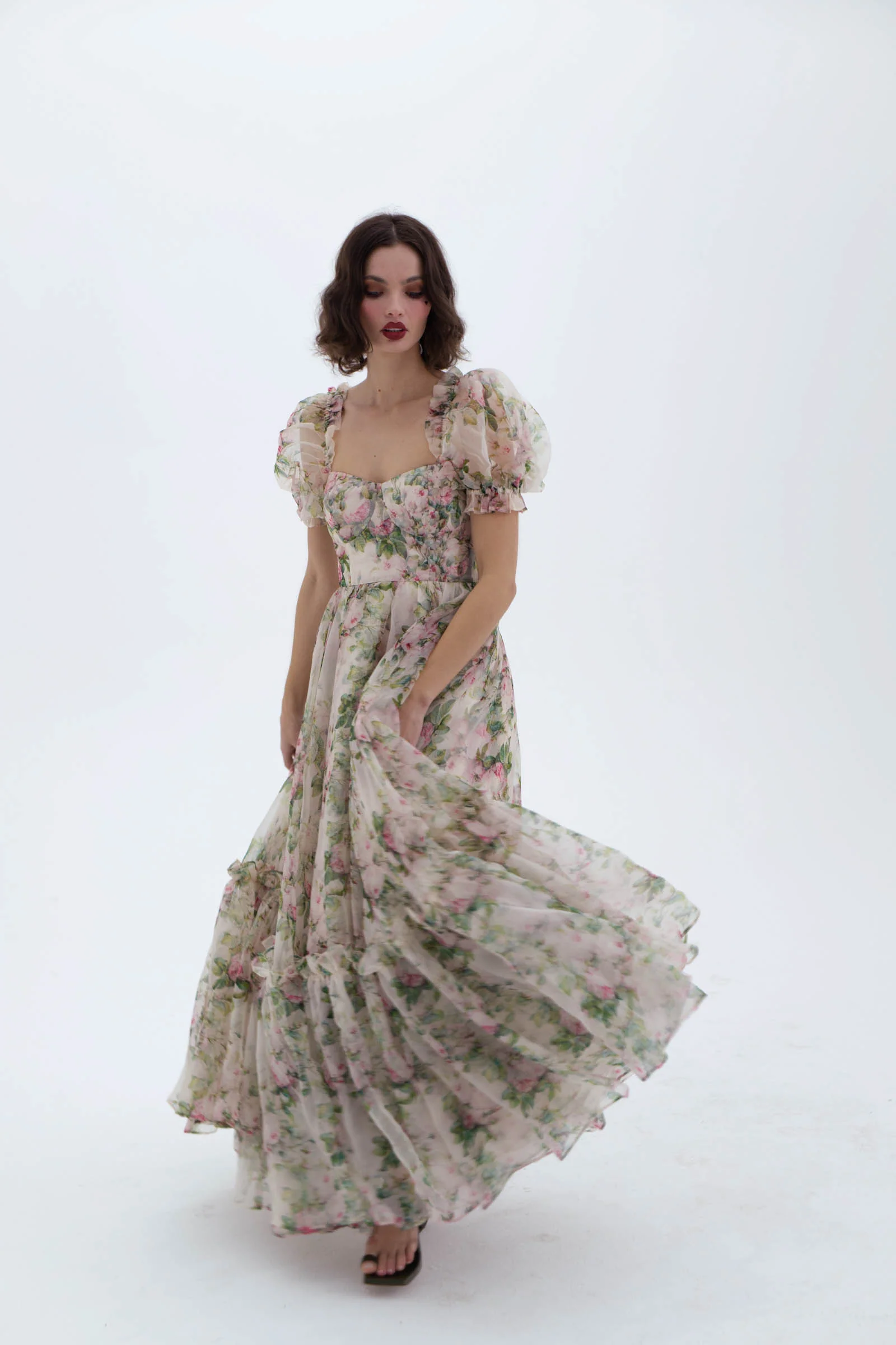 The Garden Roses Silk Gauze Ritz Gown - Image 5