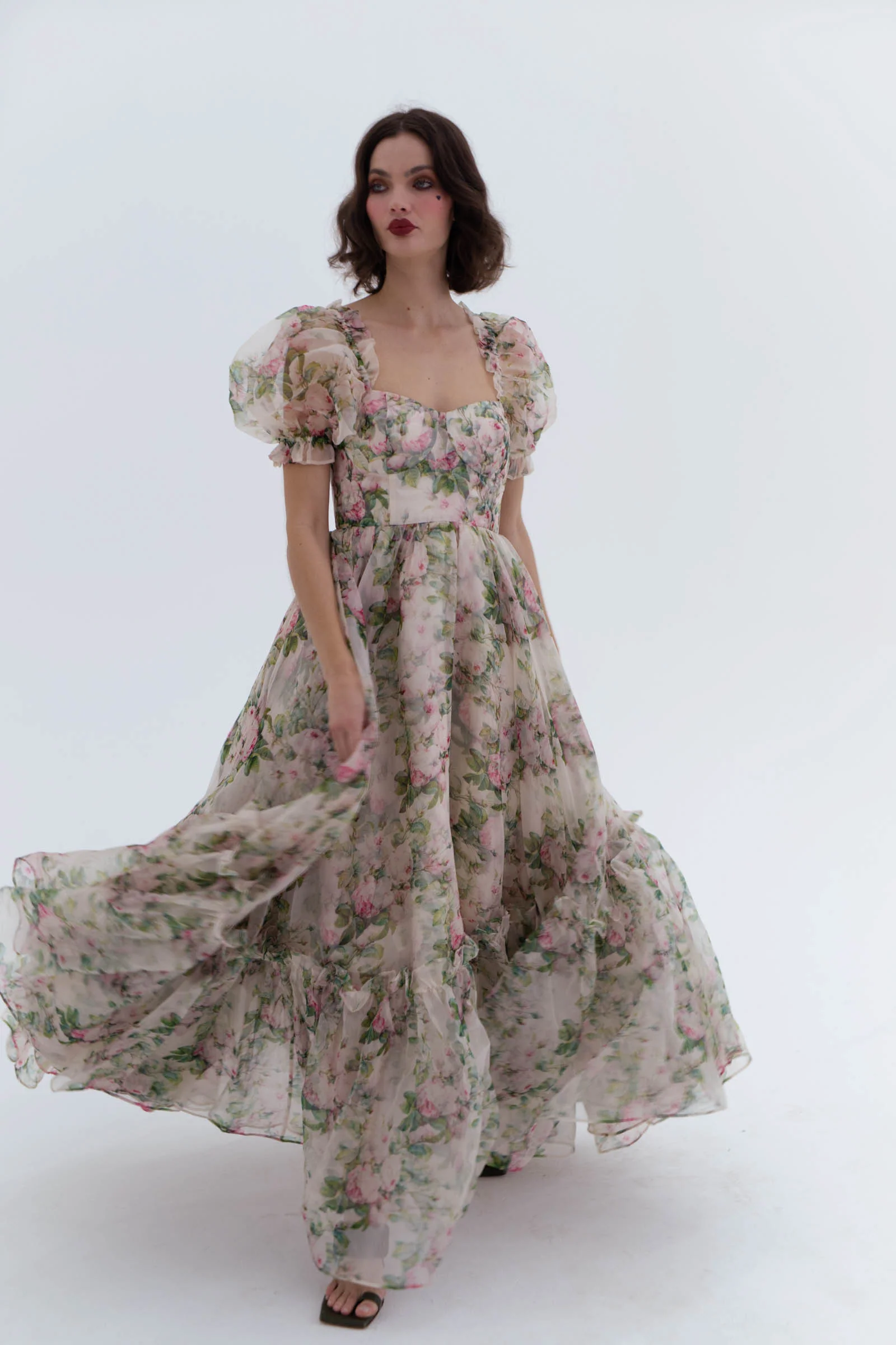The Garden Roses Silk Gauze Ritz Gown - Image 9