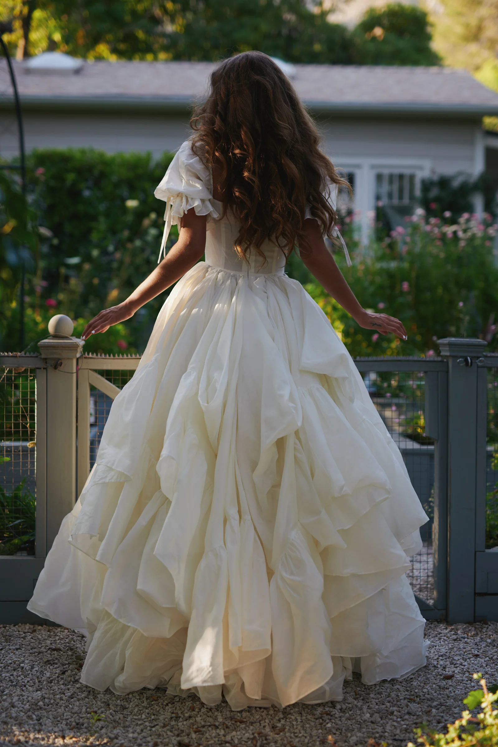 The Ivory Silk Organdy Fanfiction Bridal Gown - Image 10
