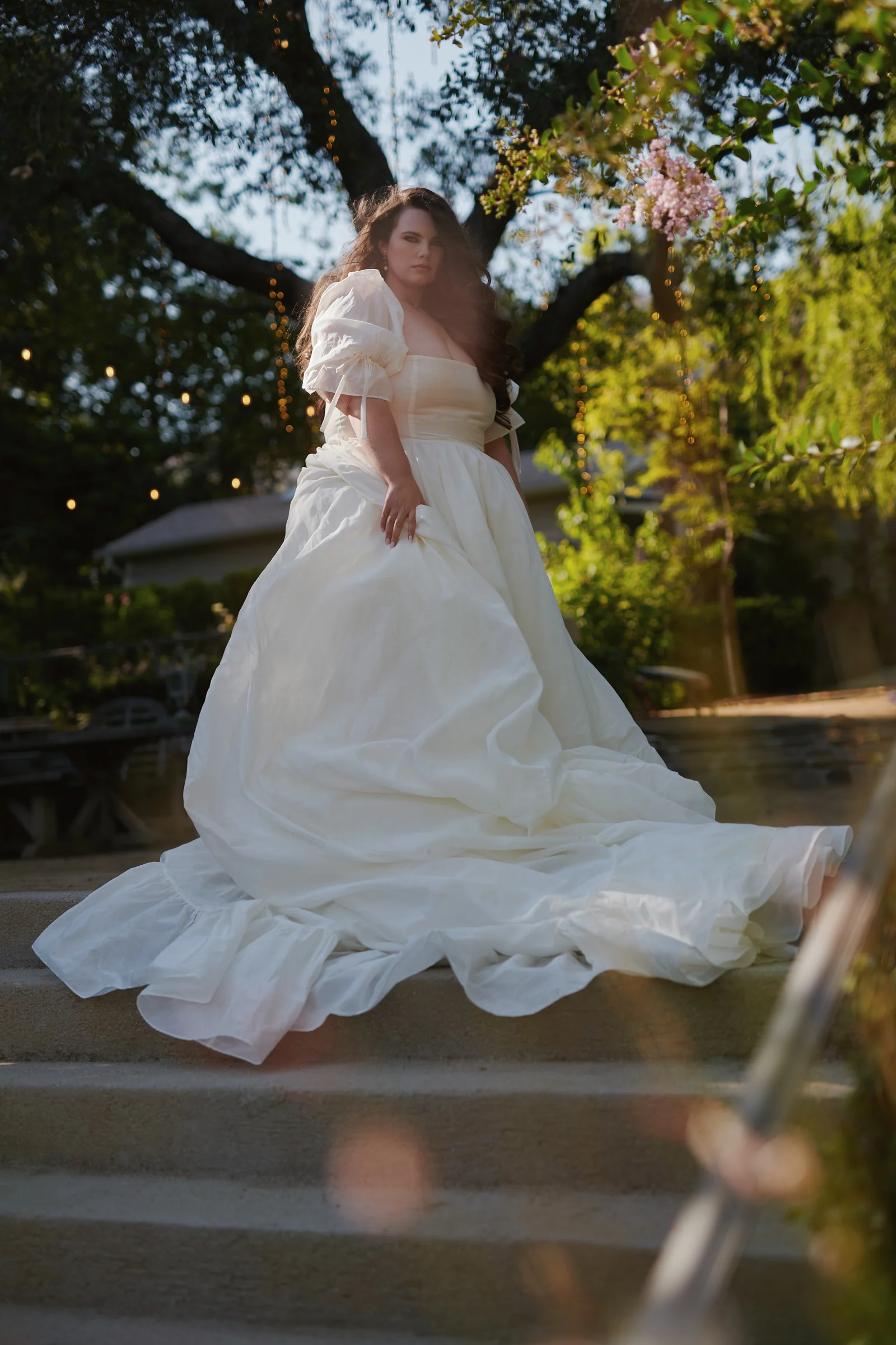 The Ivory Silk Organdy Fanfiction Bridal Gown - Image 16