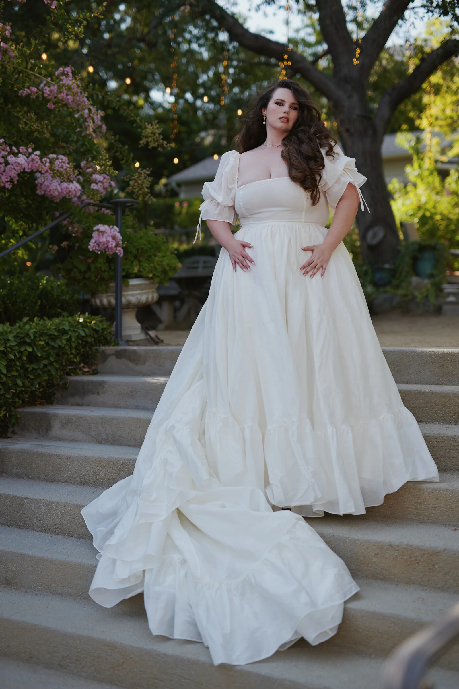 The Ivory Silk Organdy Fanfiction Bridal Gown - Image 17