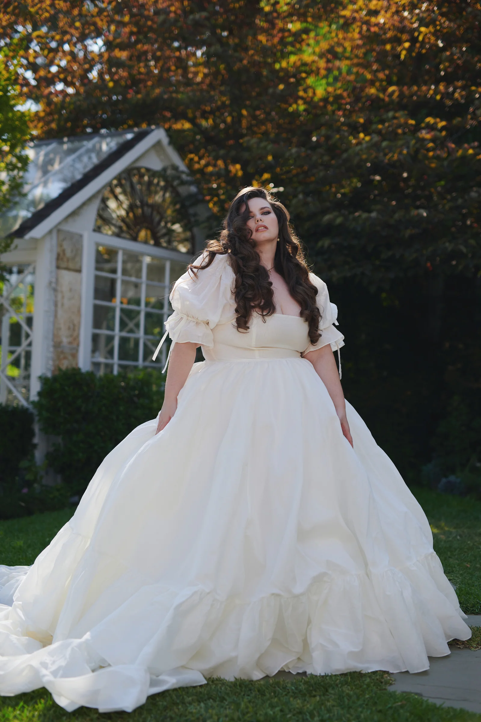 The Ivory Silk Organdy Fanfiction Bridal Gown - Image 2