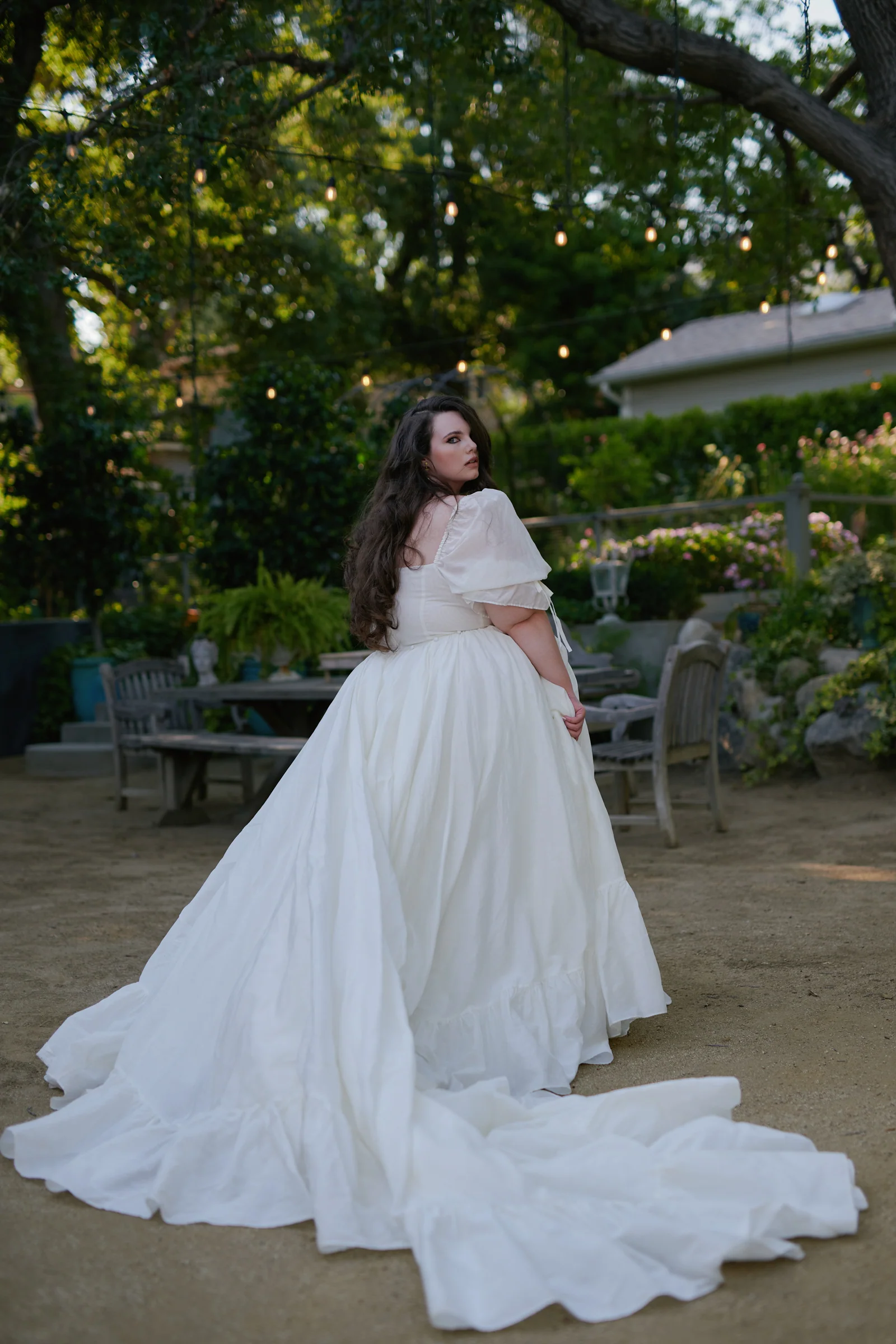 The Ivory Silk Organdy Fanfiction Bridal Gown - Image 20