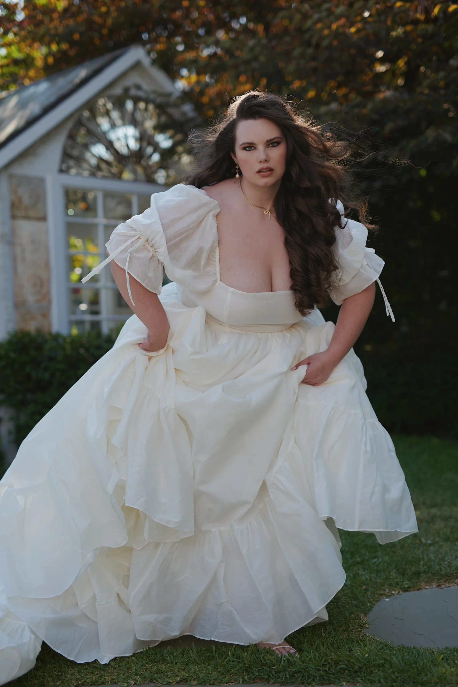 The Ivory Silk Organdy Fanfiction Bridal Gown - Image 21