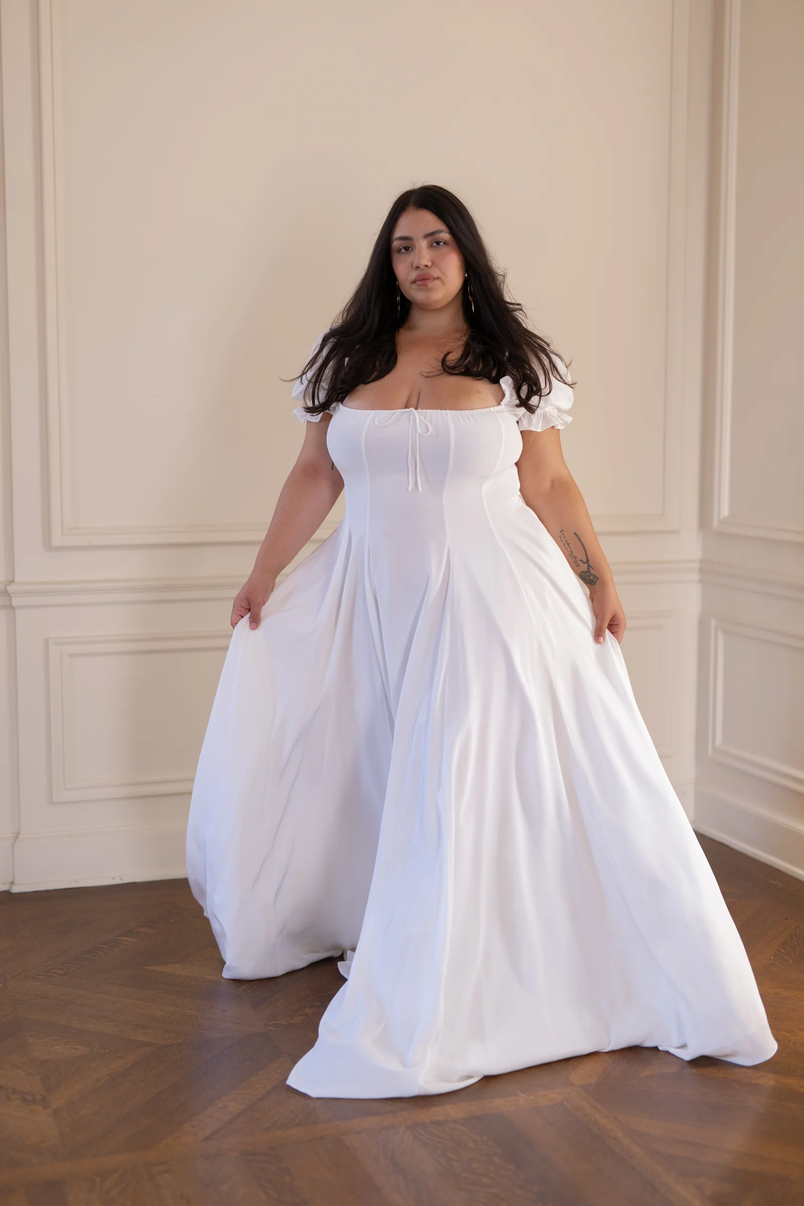 The Ivory Silk Garden Party Gown - Image 6