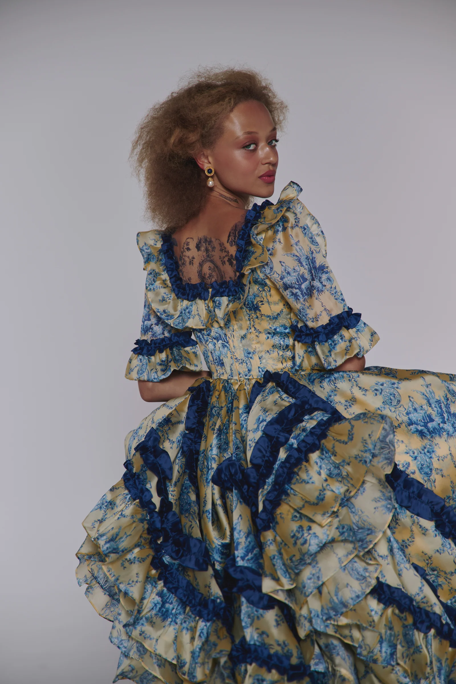 The Silk Satin Lumière Antoinette Gown - Image 17