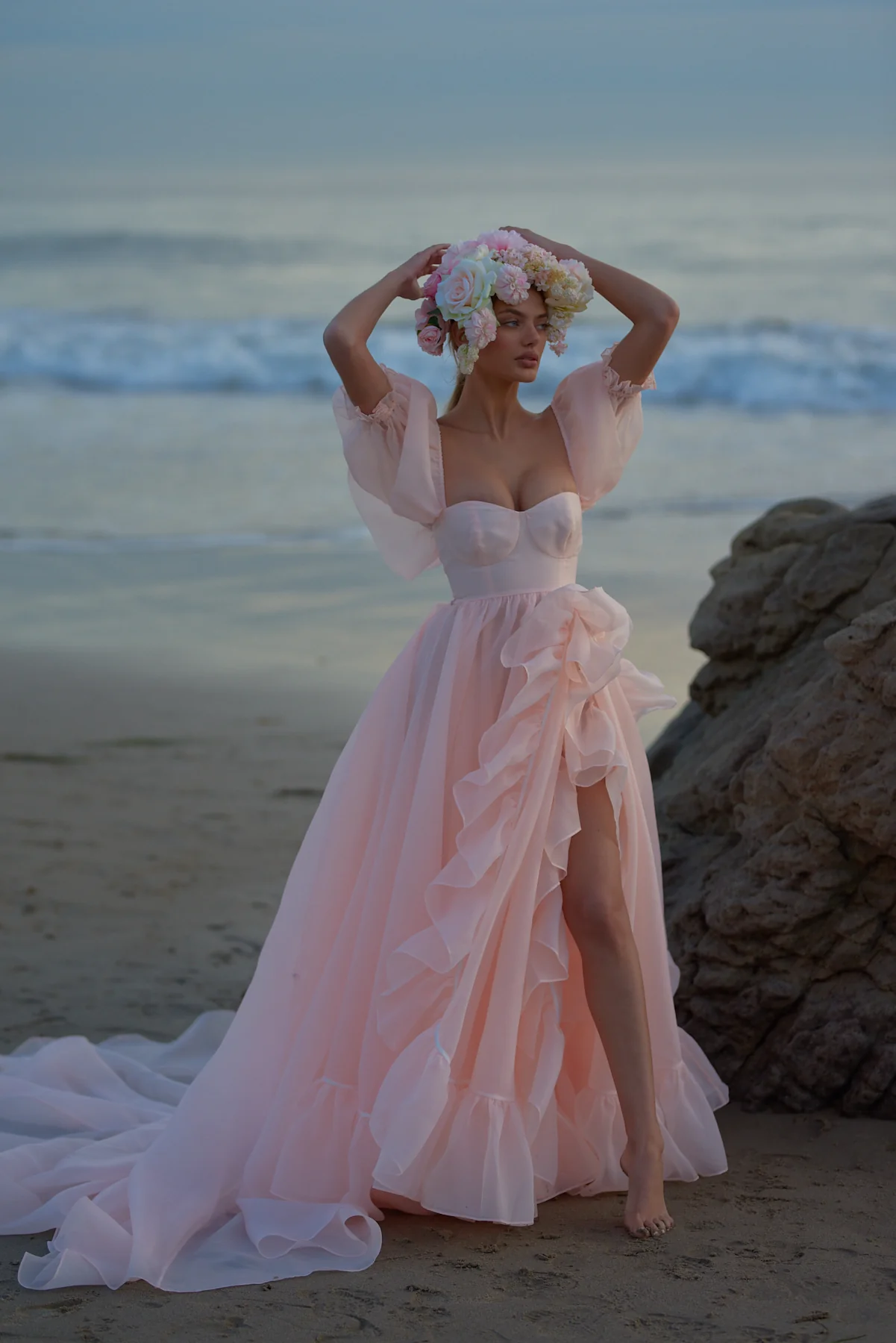 The Peach Fuzz in Bloom Bridal Gown - Image 6