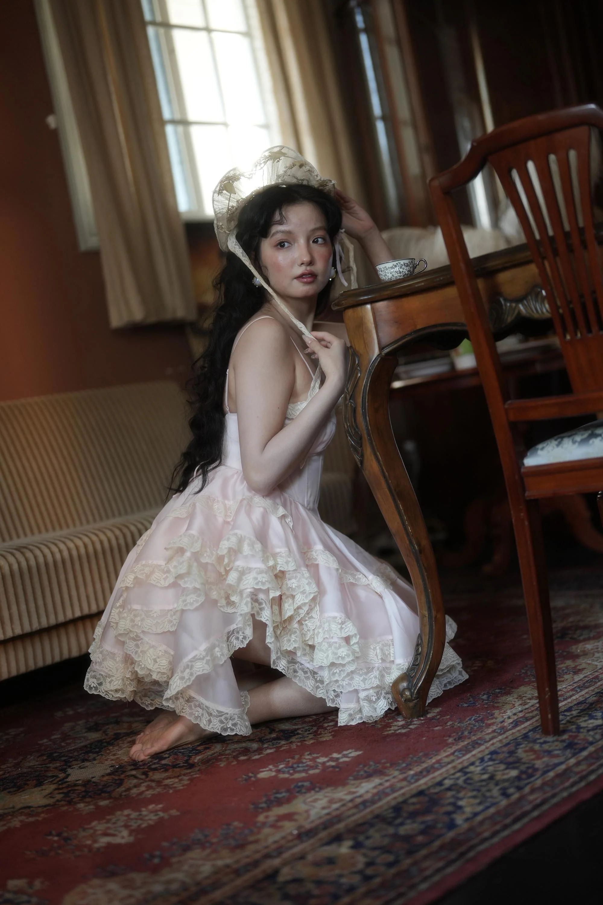 The Peach Skin Liaisons Mini Dress - Image 15