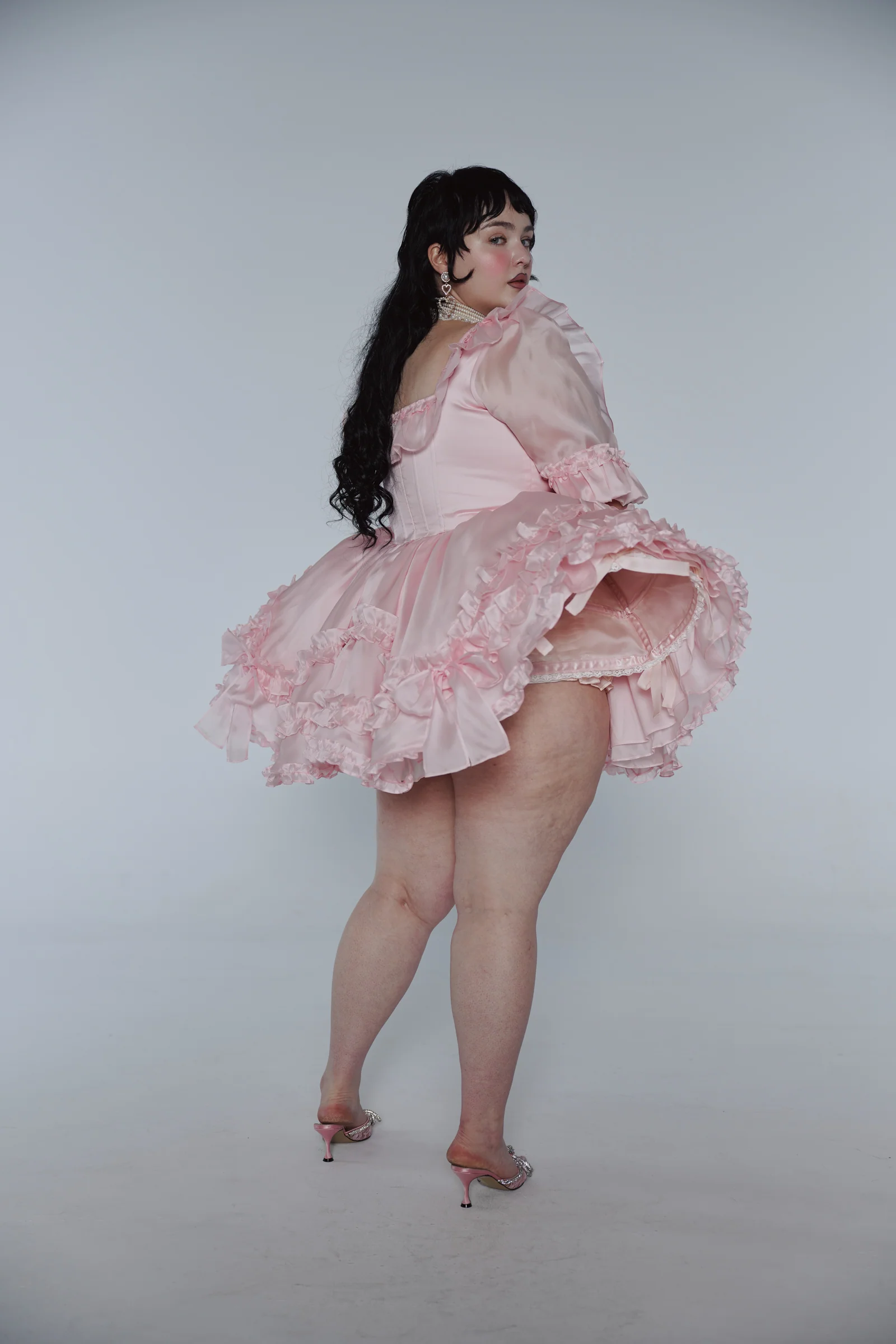 The Silk Satin Powder Gossamer Pannier - Image 4