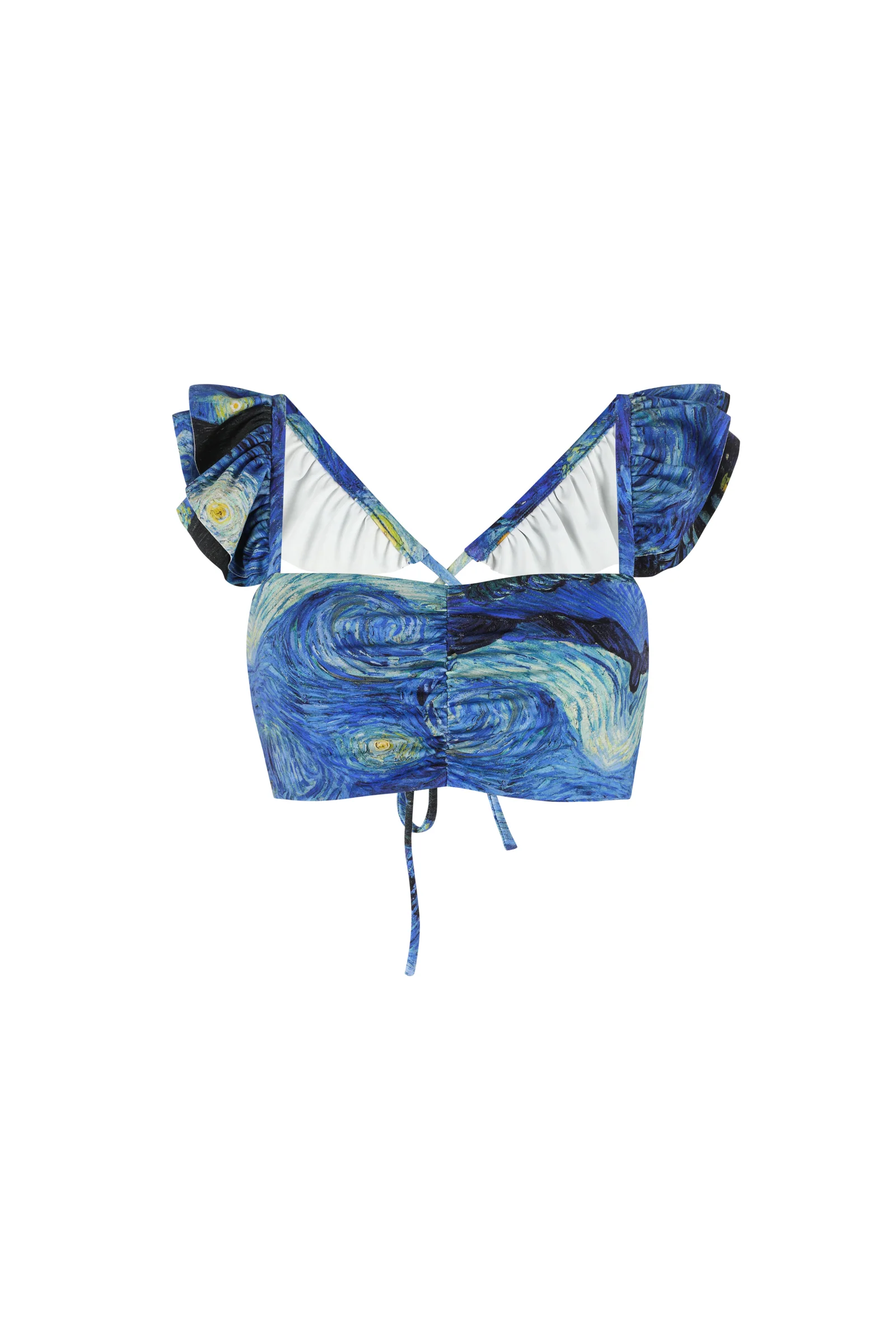 The Starry Night Ruffle Bikini Top - Image 8