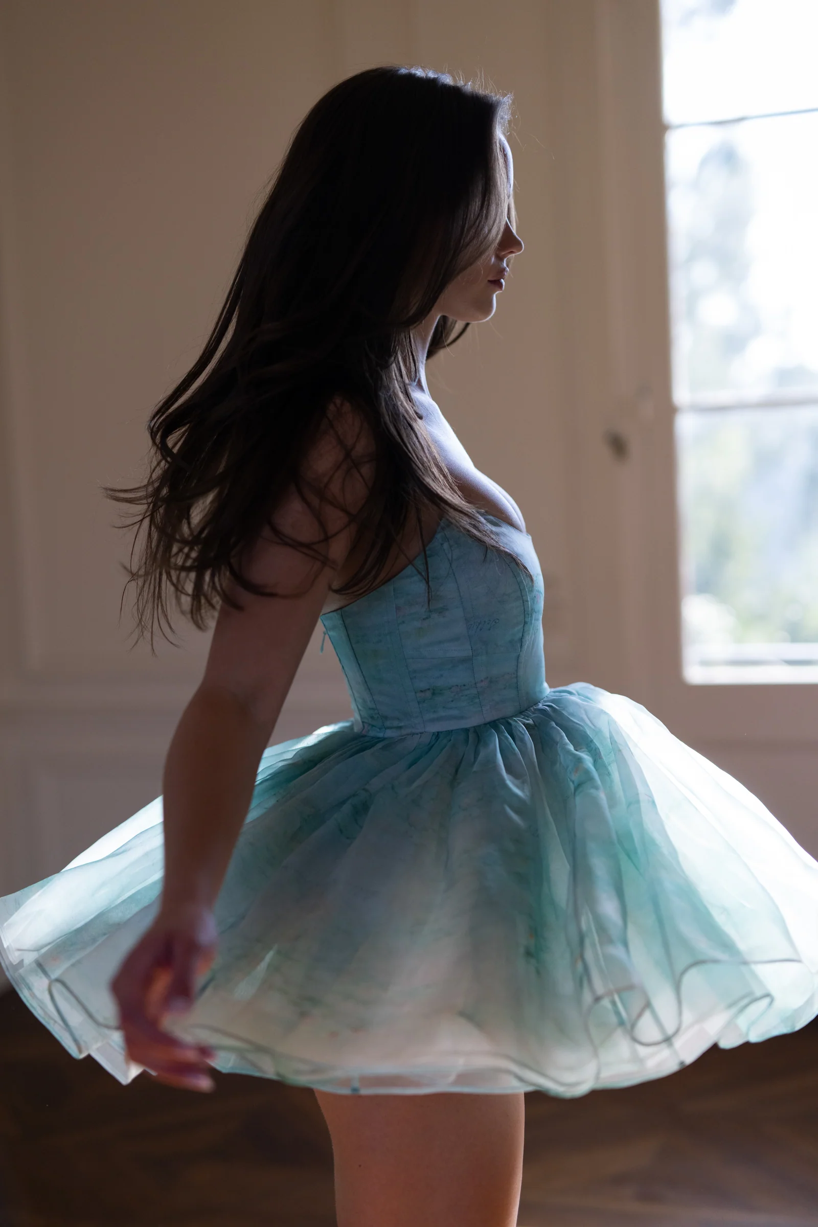 The Silk Gauze Water Lilies Veuve Dress - Image 10