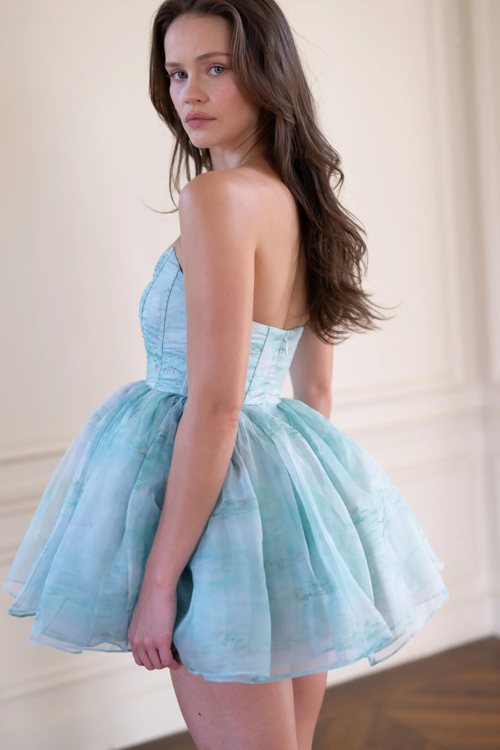 The Silk Gauze Water Lilies Veuve Dress - Image 12