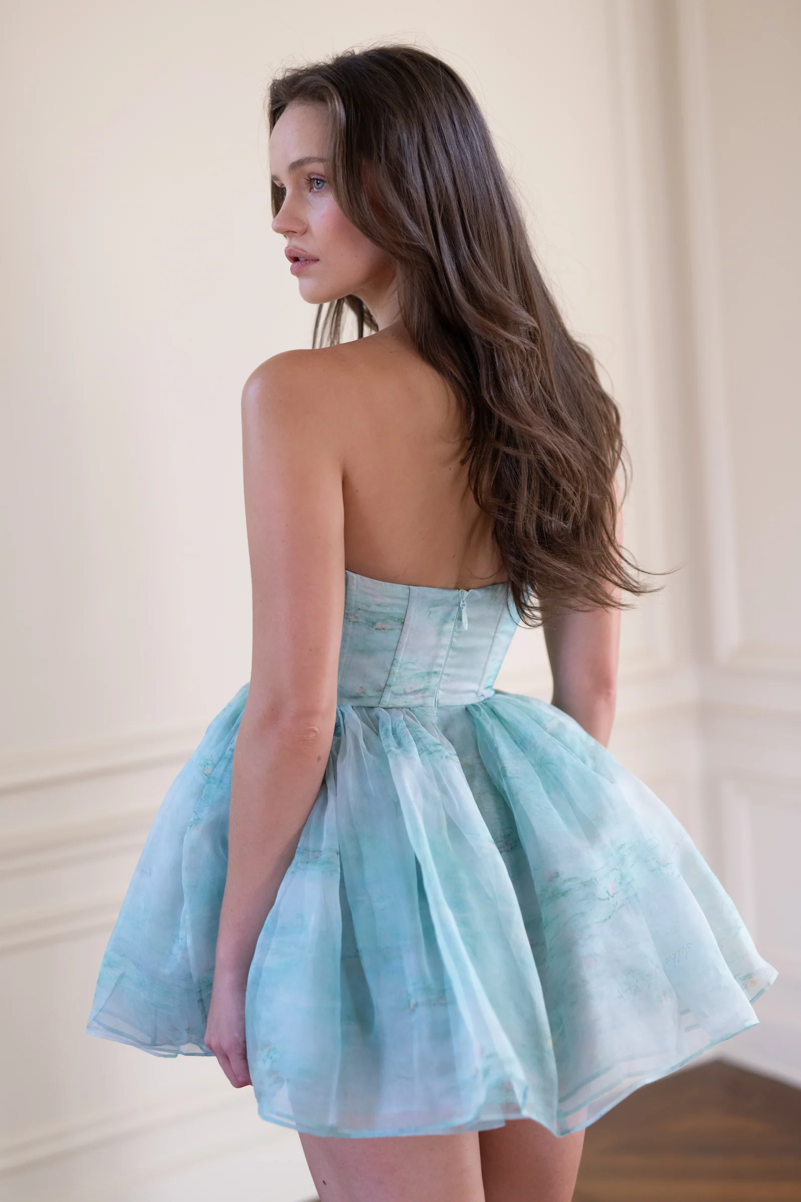 The Silk Gauze Water Lilies Veuve Dress - Image 13