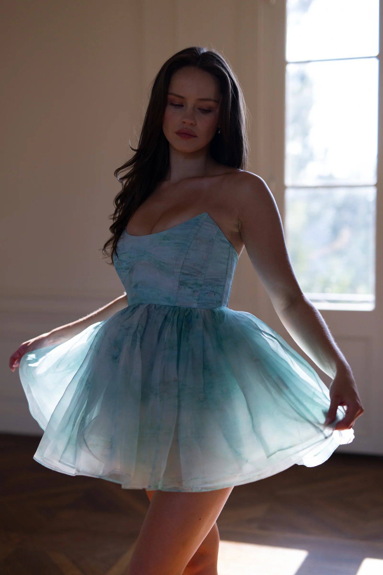 The Silk Gauze Water Lilies Veuve Dress - Image 8