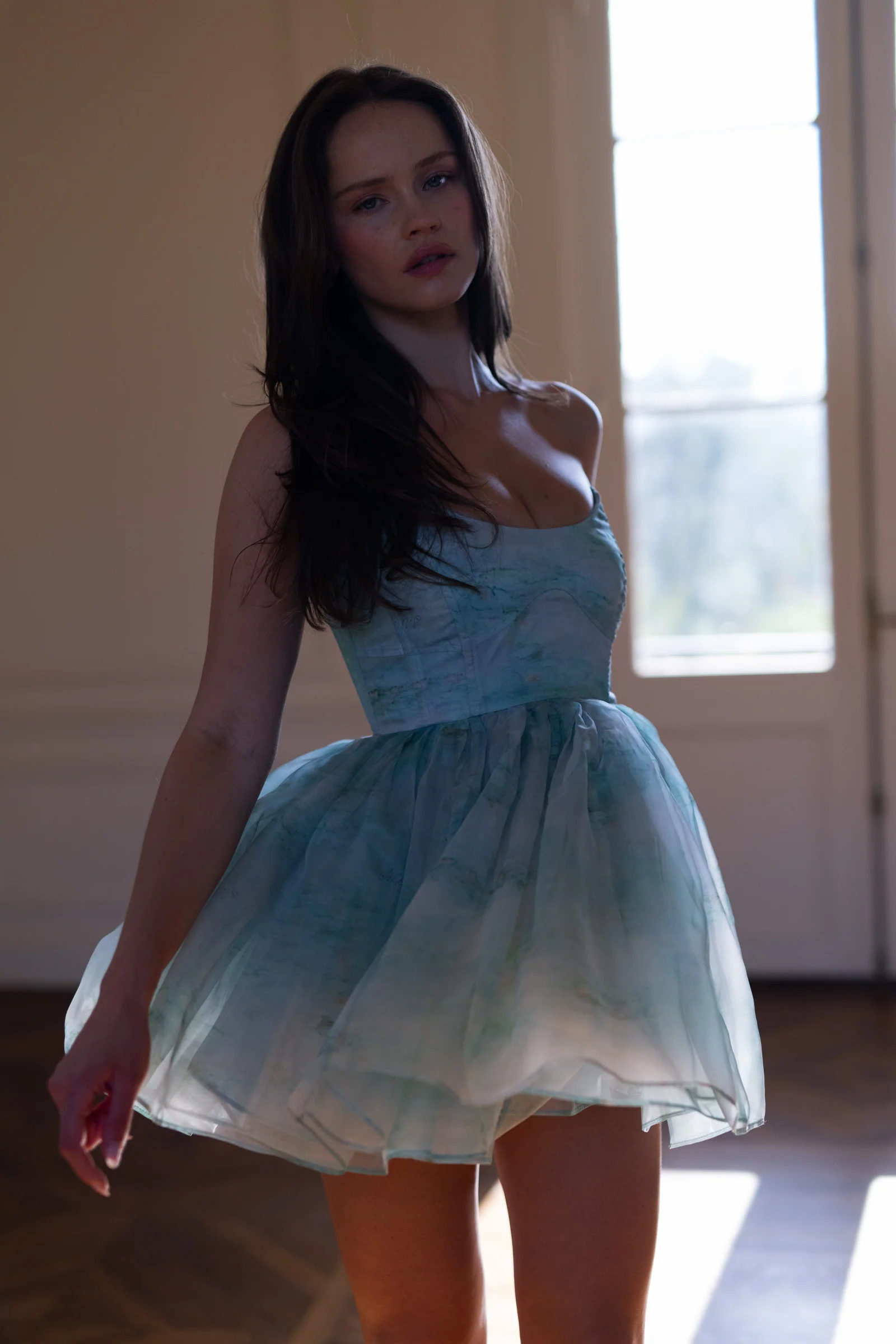 The Silk Gauze Water Lilies Veuve Dress - Image 9